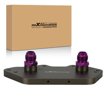 Load image into Gallery viewer, Aluminum AN10 Oil Adapter geschikt voor Audi S3 S4 3.0T A4L B8 A6 C7 Q7 Purple Finish