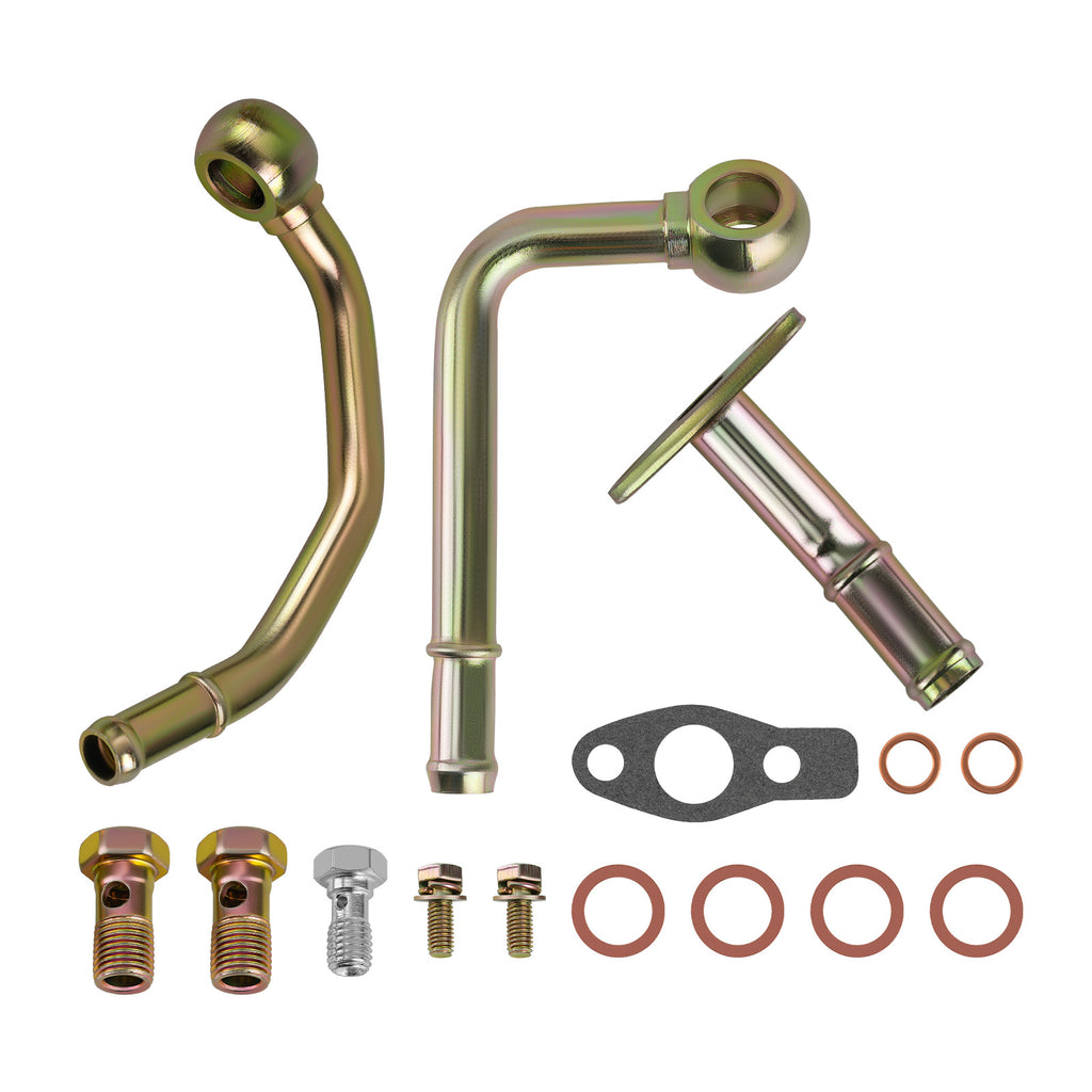 TURBO OIL WATER LINE KITS FOR COMPATIBLE WITH MITSUBISHI SUBARU IMPREZA EJ20 EJ25 TD05H TD06H