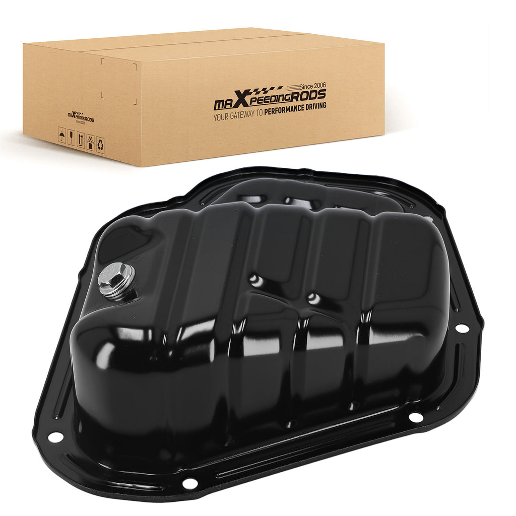 Black Engine Oil Sump compatible with Nissan Micra III K12 1.0 1.2 1.4 16V 2003-2010
