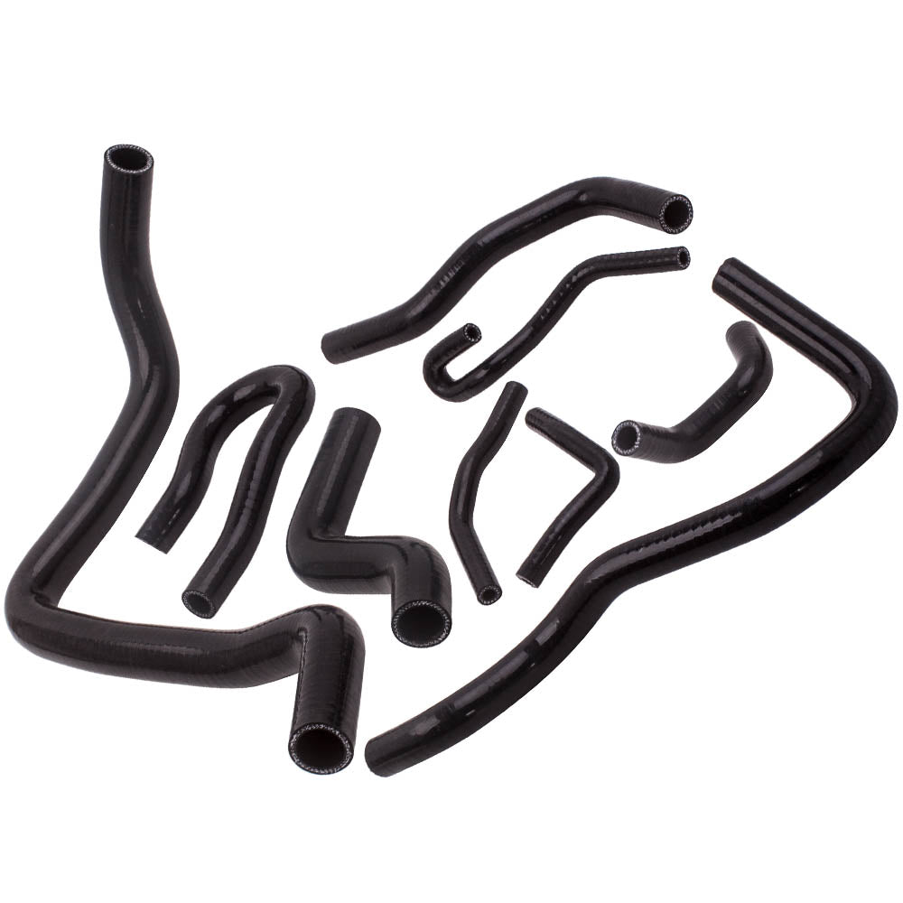 Geschikt voor Honda Civic D15 D16 EG EK SOHC 1992-2000 9 Pcs Black Heater Hose Pipe Kit