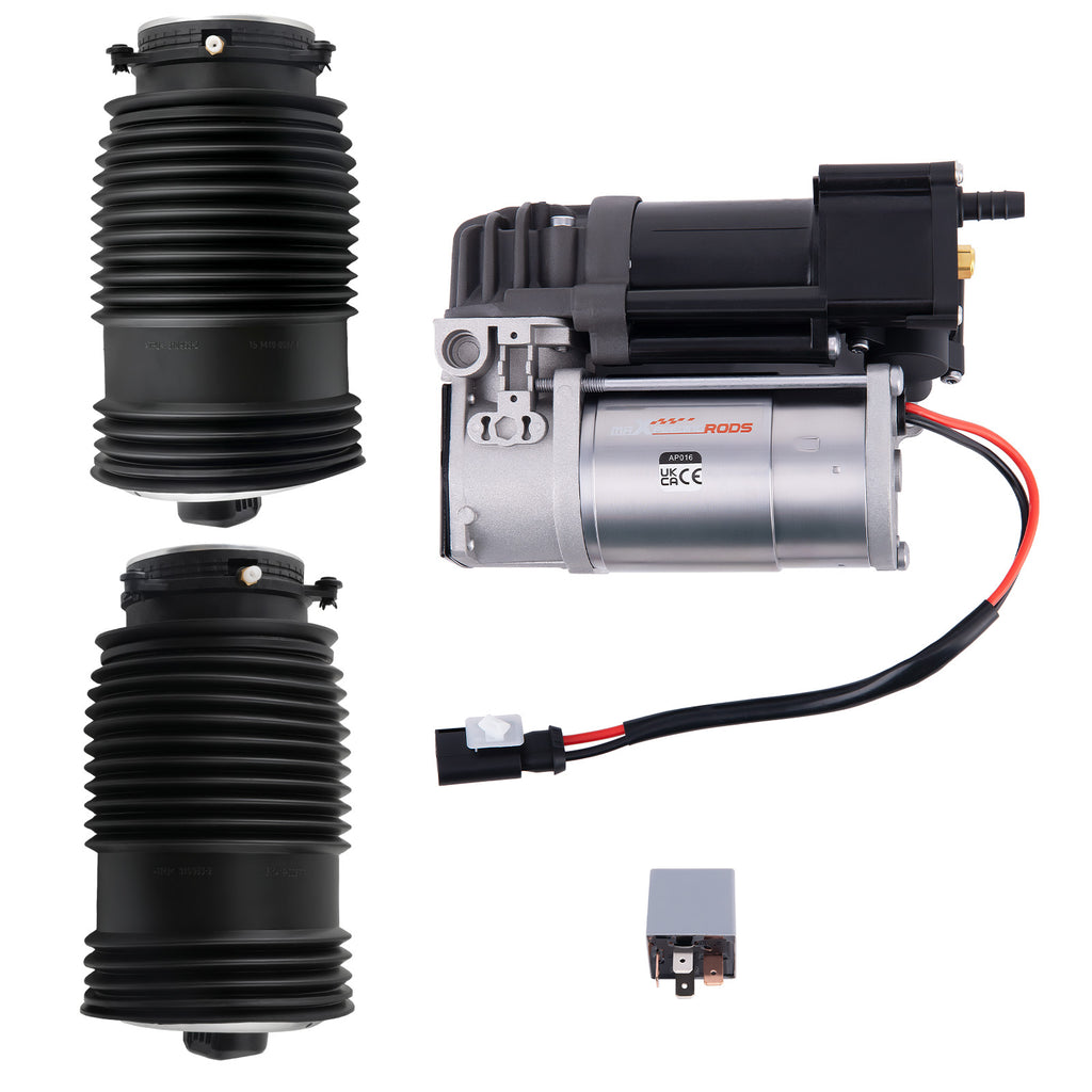 Pair Rear Air Suspension Spring Bag Compressor geschikt voor Mercedes W205 C205 2014-2023