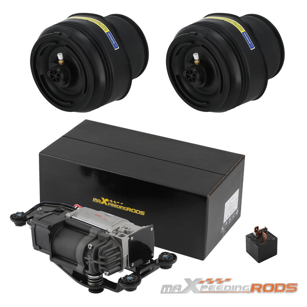 Air Suspension Compressor + Pair Rear Spring Bag geschikt voor BMW X5 F15 X6 F16 2013-2019