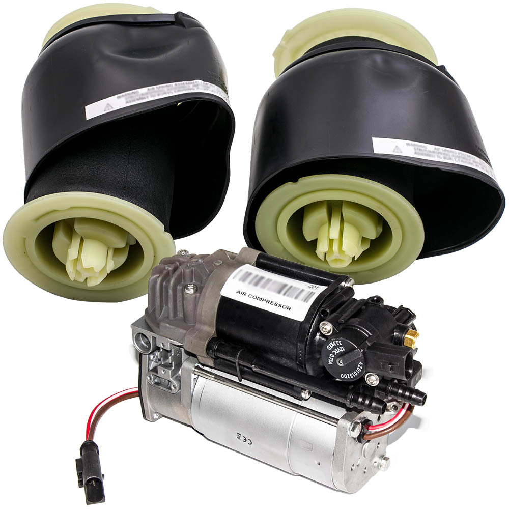 Air Suspension Pump Compressor + Suspension Bag compatible for BMW 5 F01 F02 F04 F07 GT F11