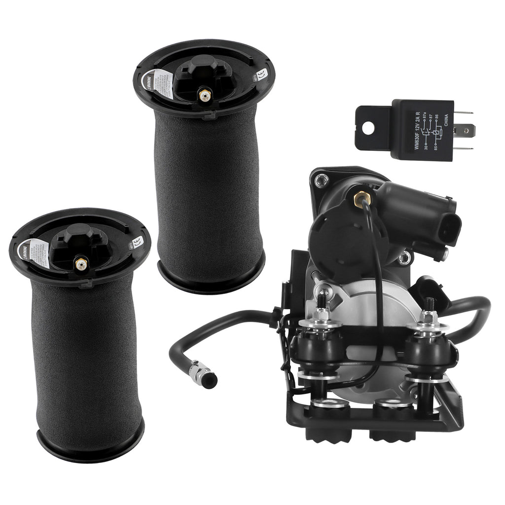 2X Luftbalg Hinten + Kompressor mit Halterung + Ventilblock compatible for BMW 5er E61 520d