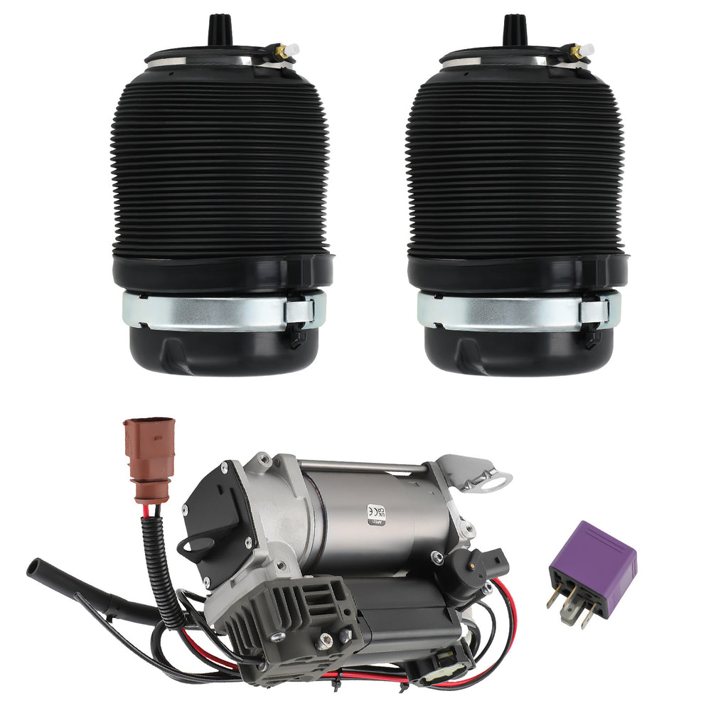 2x Luftfederung Federbeine Hinten 4F0616001J mit Kompressor compatible for Audi A6 4F C6