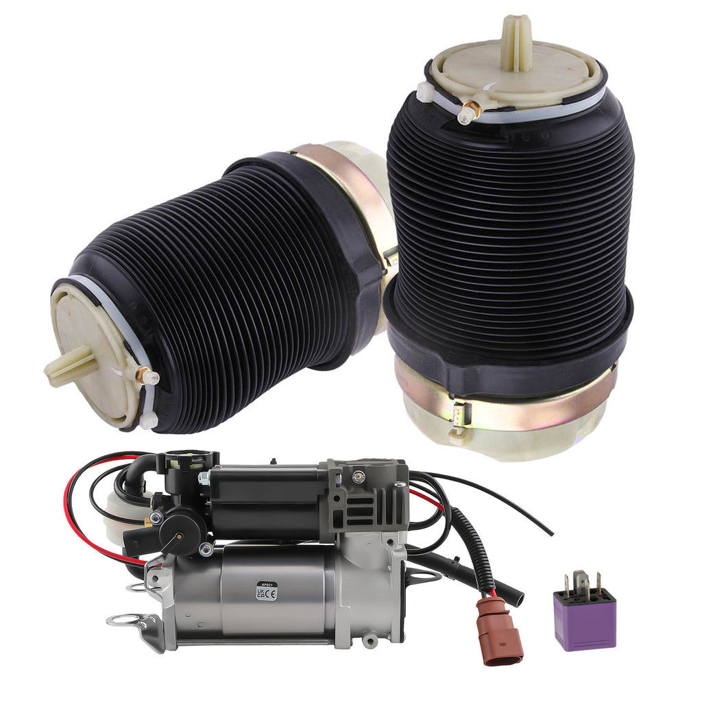2x Luftfederung Federbeine Hinten 4F0616001J mit Kompressor compatible for Audi A6 4F C6