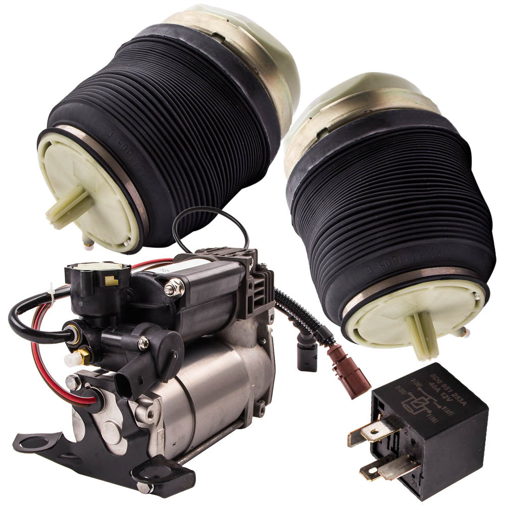 Paire de suspension pneumatique arrière + compresseur compatible for Audi A6 4F C6
