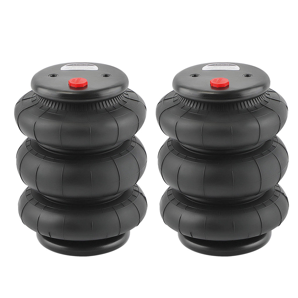 2 Packs Air Ride Triple Bellow Bag 2600lb 1/2npt Single Port Heavy Duty