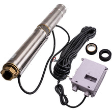 Load image into Gallery viewer, 3 inch 0.5HP 3800L/H 370W Deep Well Pump Stainless Steel Submersible Borehole Pump