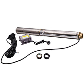 Submersible deep well pomp Electric pomp + Cable 6000 L/H Roestvrij staal