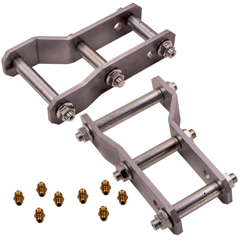 2 Rear Extended 45-48mm Lift Up Greasable Shackles geschikt voor Ford Ranger BT50 geschikt voor Mazda