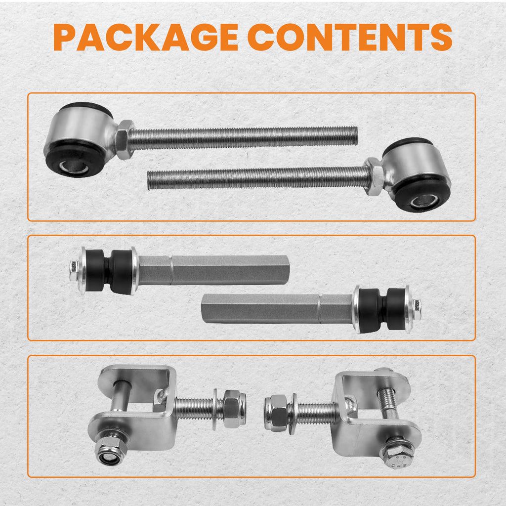 Heavy Duty Sway Bar End Links 6 Lift Kit compatible for GMC Silverado/Sierra 2500 3500