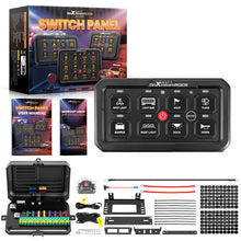 Load image into Gallery viewer, 8 Gang Switch Panel Kit RGB APP Automatic Dimmable Off Road LED Light Controller