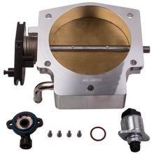 Load image into Gallery viewer, Silver Throttle Body geschikt voor 3 LS1 LS2 LS3 LS6 LS7 LSX BILLET + TPS IAC 102MM
