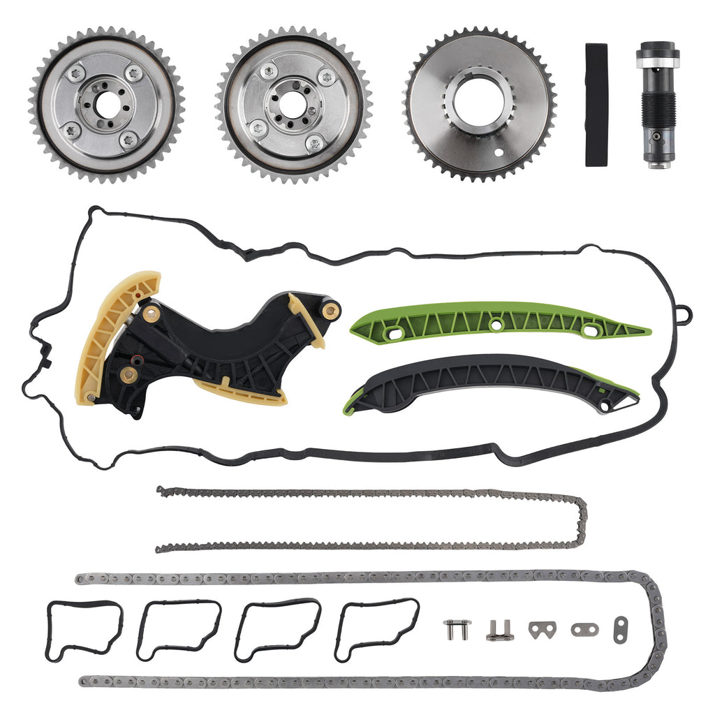 Distributiekettingset + Adjuster + Tensioner Stable geschikt voor Mercedes M271 CGI W204 S204