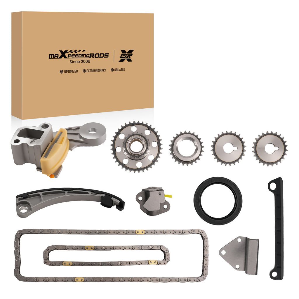 Timing Chain Set w/ Guide Rail Gears compatibel met Chevrolet Tra...