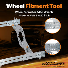 Load image into Gallery viewer, Wheel Fitment Testing Tool Tire Size Fit Test Measuring Mockup 5-Lug Pattern
