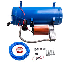 Load image into Gallery viewer, Nouveau kit de compresseur dair 12V DC 150PSI for klaxon dair avec interrupteur de pression réservoir 6L