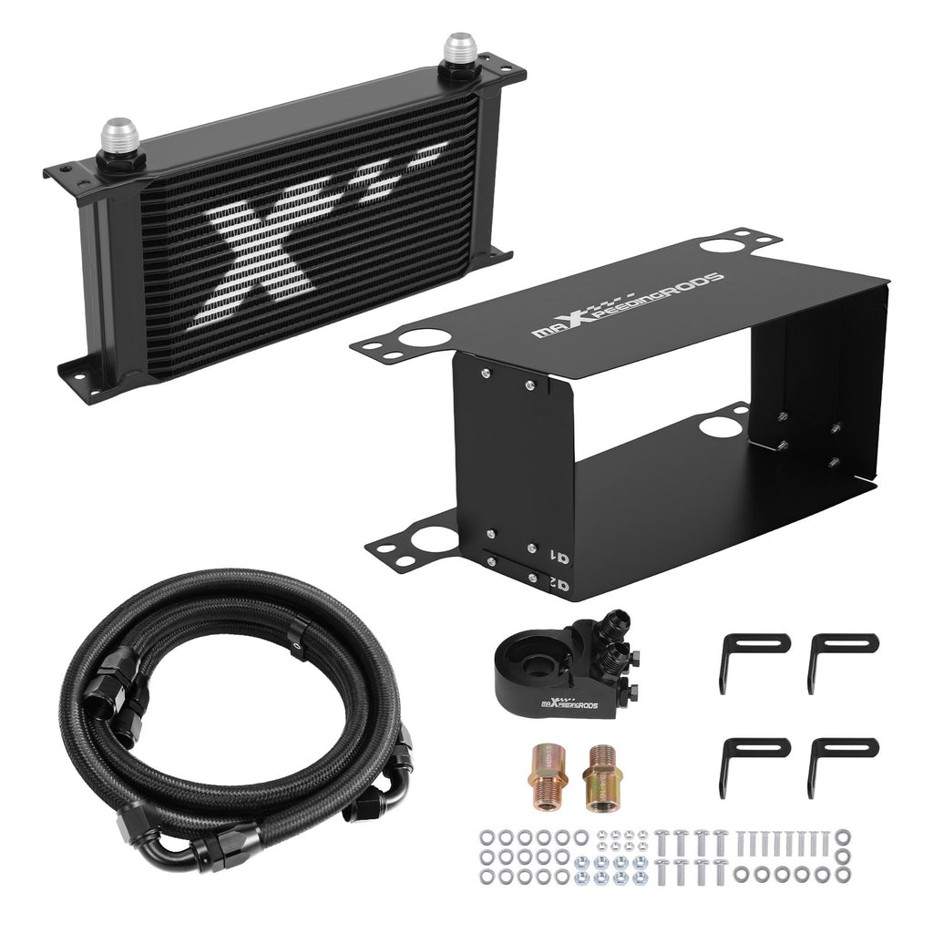 19-Row Engine Oil Cooler for Cars Universal with AN10 Air Guide Kit