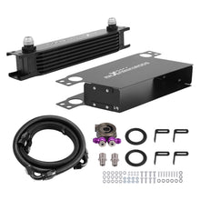 Load image into Gallery viewer, Universal 7 Row Engine Oil Cooler AN10 Fitting Thermostatic Adapter Aluminum