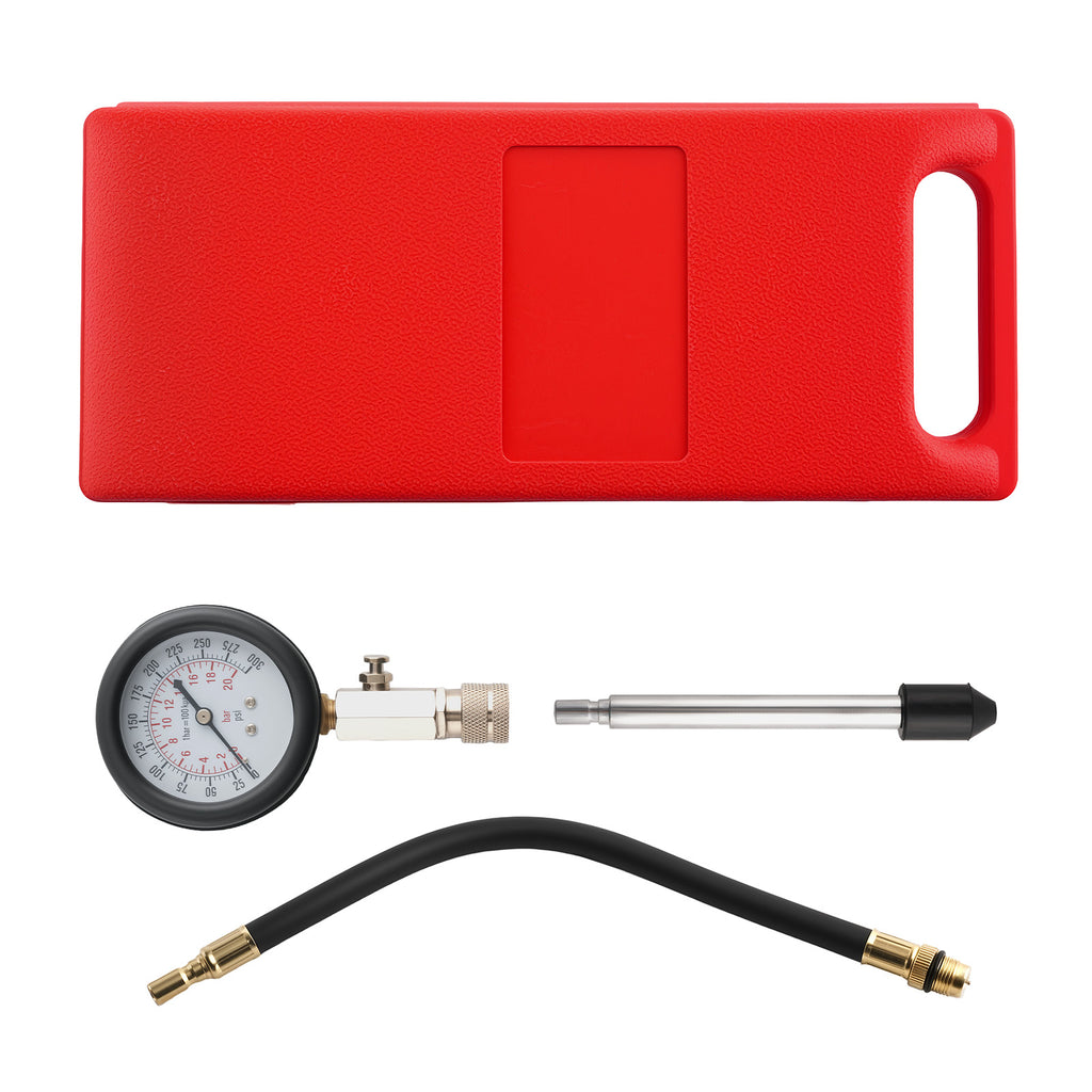 Compression Gauge Kit 0-300 PSI Engine Pressure Tester Petrol 14m...