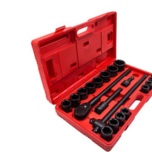 Load image into Gallery viewer, 21PCS 3/4 inch 19-50mm Drive Deep Impact Socket Set Garage Repair Ratchets