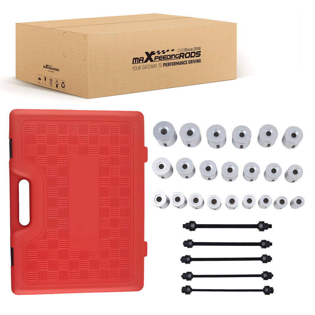 22pc Workshop Press Tool Set for Bearing Bush 34-80mm Sleeve Kit with Spindles