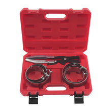 Load image into Gallery viewer, 7 Piece Car Piston Ring Compressor Tool 73-111mm Ratchet Pliers Repair Set