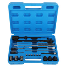 Load image into Gallery viewer, 21pcs Injector Seats Cleaning Set Cutters Guide Seal Puller Brushes Tool Kit Set