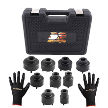 Load image into Gallery viewer, Socket Set Grooved Lock Nuts Tool 1/2DR KM4-KM83/4DR KM9-K12 External Teeth