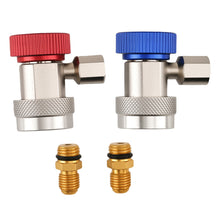 Load image into Gallery viewer, geschikt voor AC Quick Connect Adapter Set voor R134a System 1/4 SAE Male High Low Side Kit
