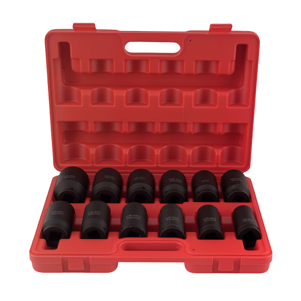 12tlg 3/4"Inch DRIVE DEEP IMPACT 24-41mm Socket Set Für Reach Long Impact Socke