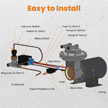 Load image into Gallery viewer, Electric Vacuum Pump Kit Mounting Hardware for Brake Booster 12 Volt 18 to 22