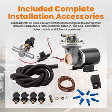 Load image into Gallery viewer, Electric Vacuum Pump Kit Mounting Hardware for Brake Booster 12 Volt 18 to 22