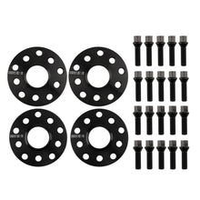 Load image into Gallery viewer, 15/20mm Alloy Wheel Spacers geschikt voor Audi A1 A2 A3 TT 5x100/112 Black 57.1mm M14x1.5