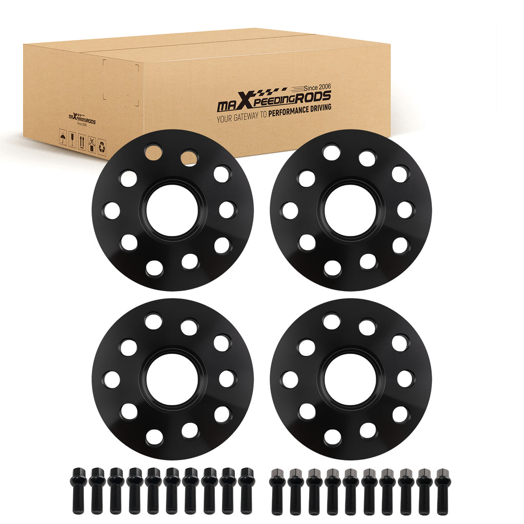 4pcs 12mm + 15mm Wheel Spacers geschikt voor Audi A3/TT 5x100/5x112 57.1 CB M14x1.5