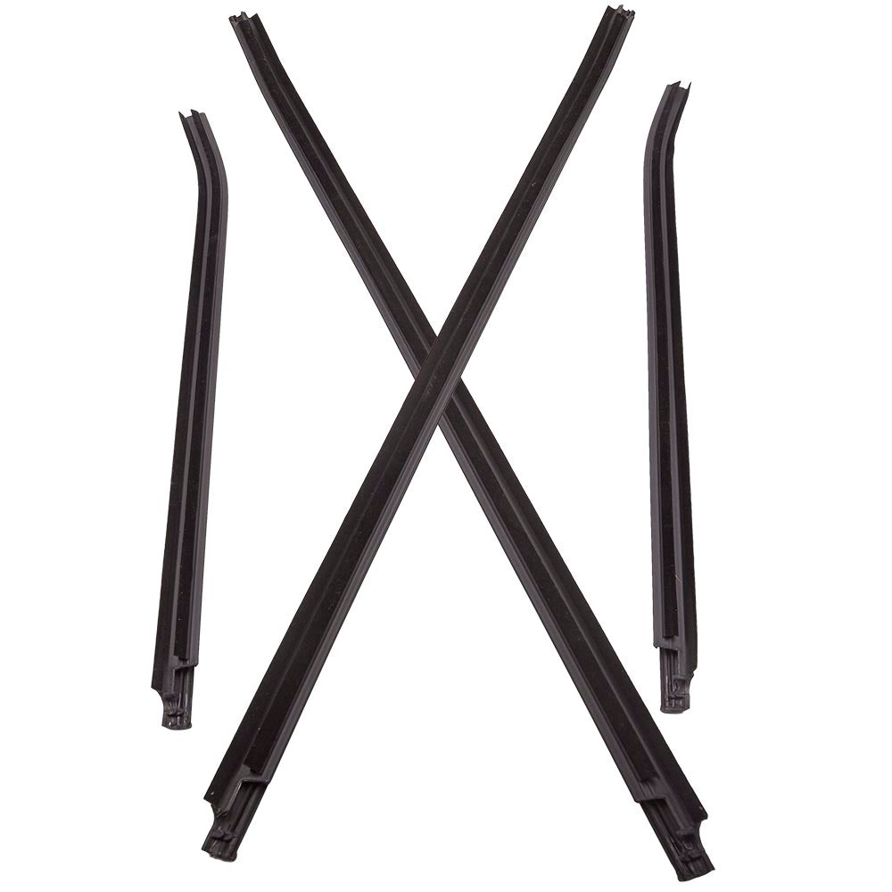 4 Window Glass Seals Buitenste Door Weather Strip suitable voor Toyota HILUX Double Cab 05-15