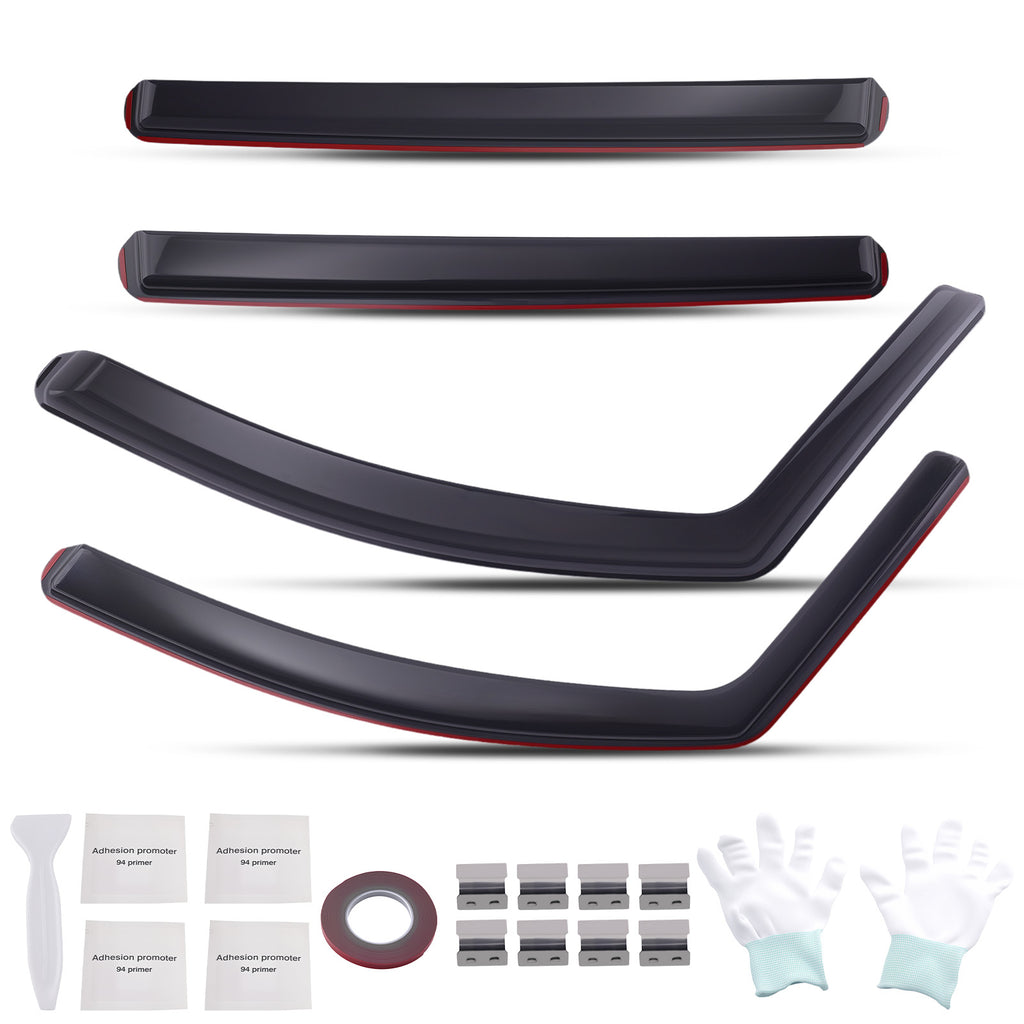 4 Pcs Acrylic Wind Deflectors geschikt voor Peugeot 2008 MK1 5-Door 2012-2019 Guards