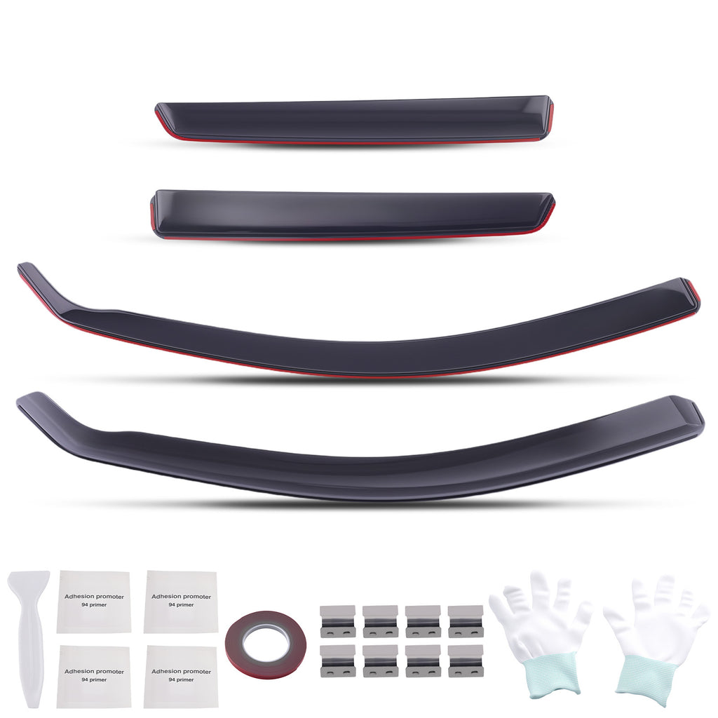 4pc Acrylic Wind Deflectors geschikt voor AUDI A3 HATCH 2013-2020 Window Rain Visors