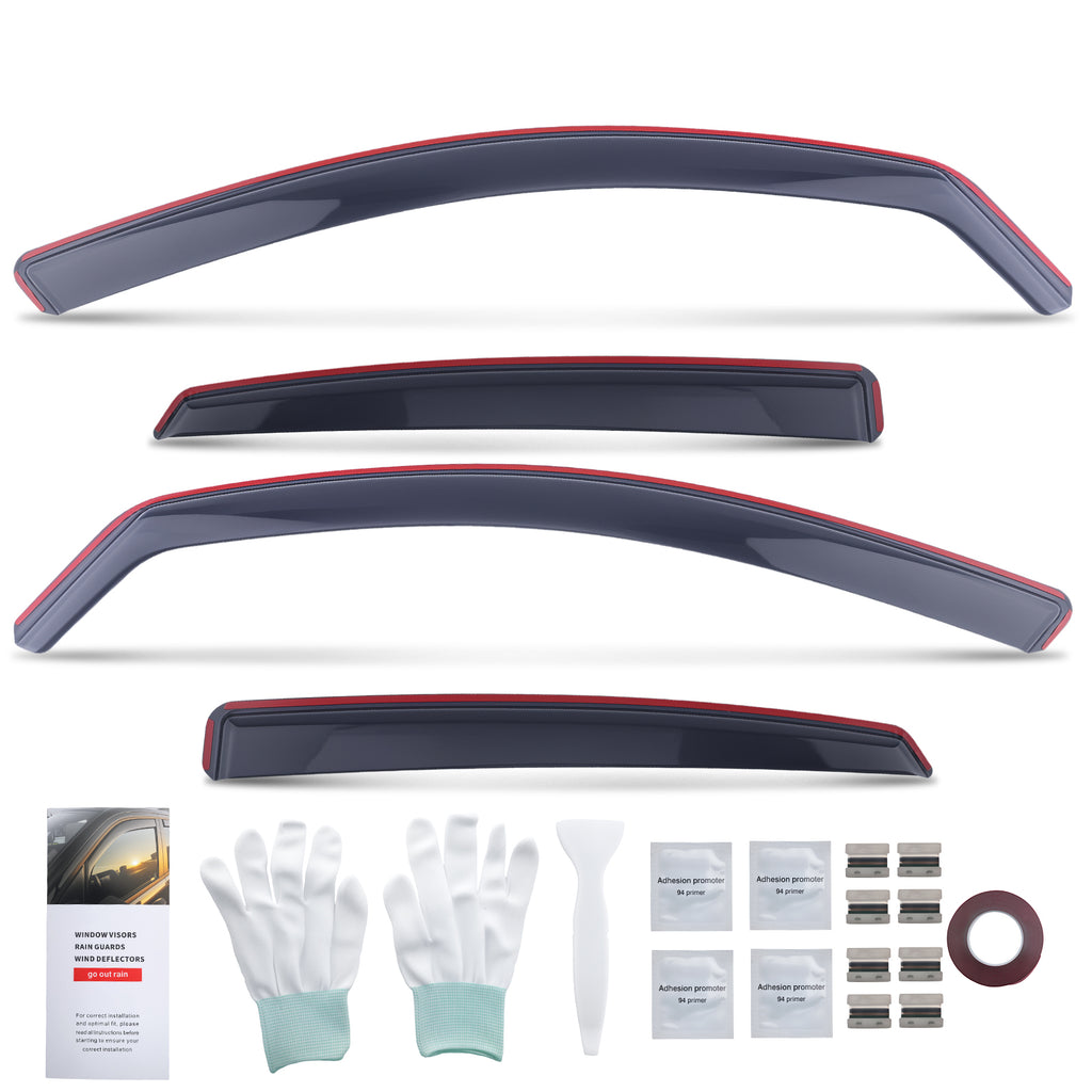 4 Pcs Wind Deflectors geschikt voor Audi A6 C7 5-Door 2011-18 Window Rain Visors Hatchback