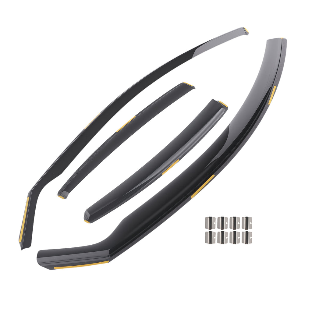 In-Channel Wind Deflectors geschikt voor BMW 3 Series 2005-2012 Front Rear Tinted Black