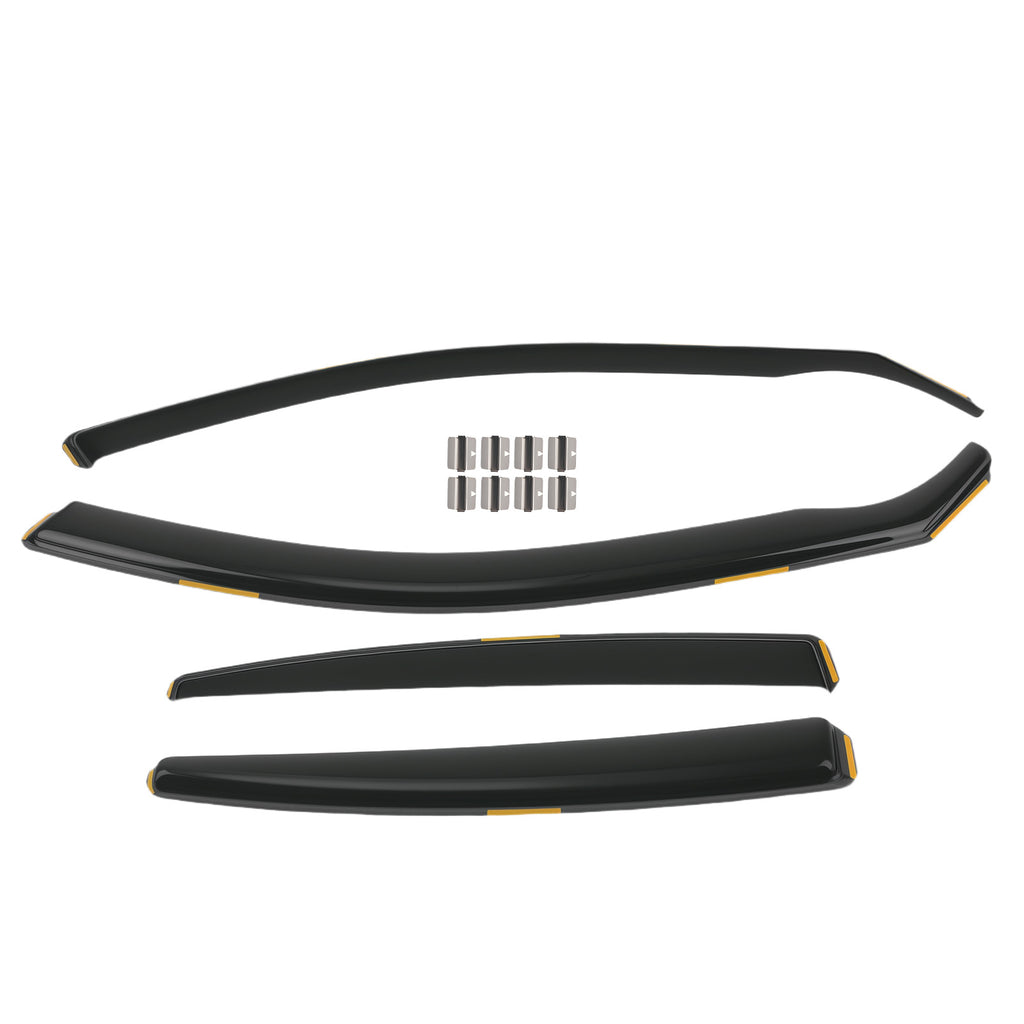 In-Channel Wind Deflectors geschikt voor BMW 5 Series E60 2004-2010 Tinted Black 4pcs