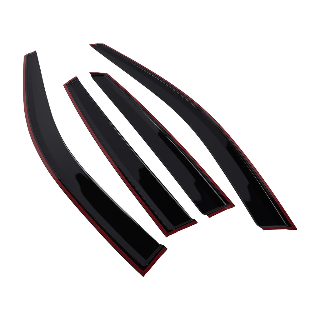 Black Window Rain Guard Set geschikt voor HONDA CR-V MK3 2007-2012 Wind Deflectors 4PC