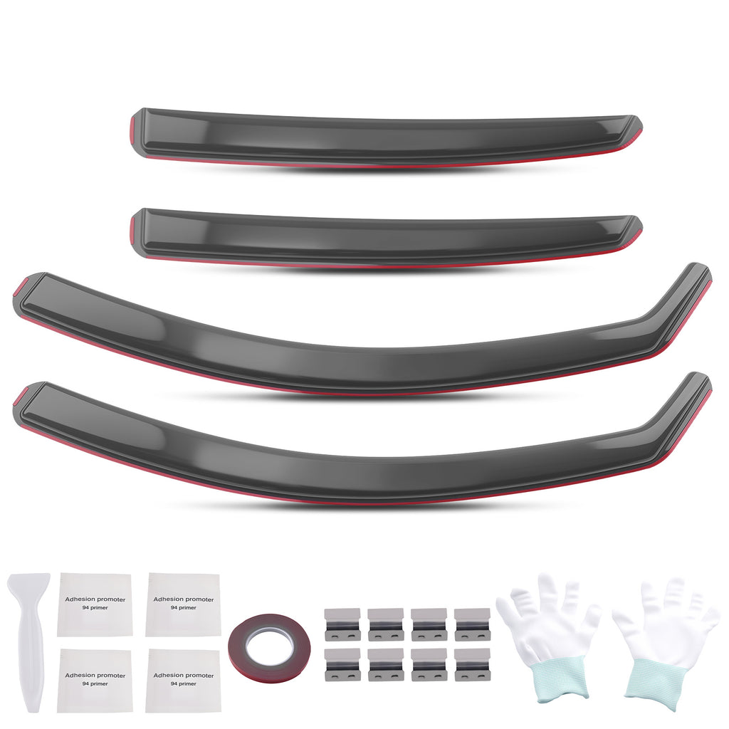 4pc Acrylic Wind Deflectors geschikt voor Honda Jazz MK3 2015-2020 In-Channel Fit