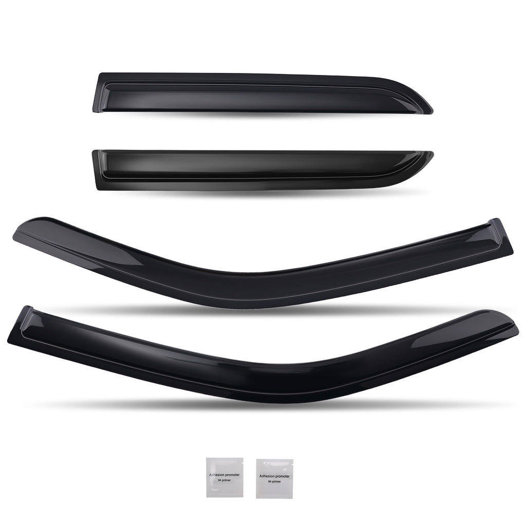 Rain Guards geschikt voor Ford Kuga 2008-2012 Outside Mount Black Front Rear 4-Piece Set