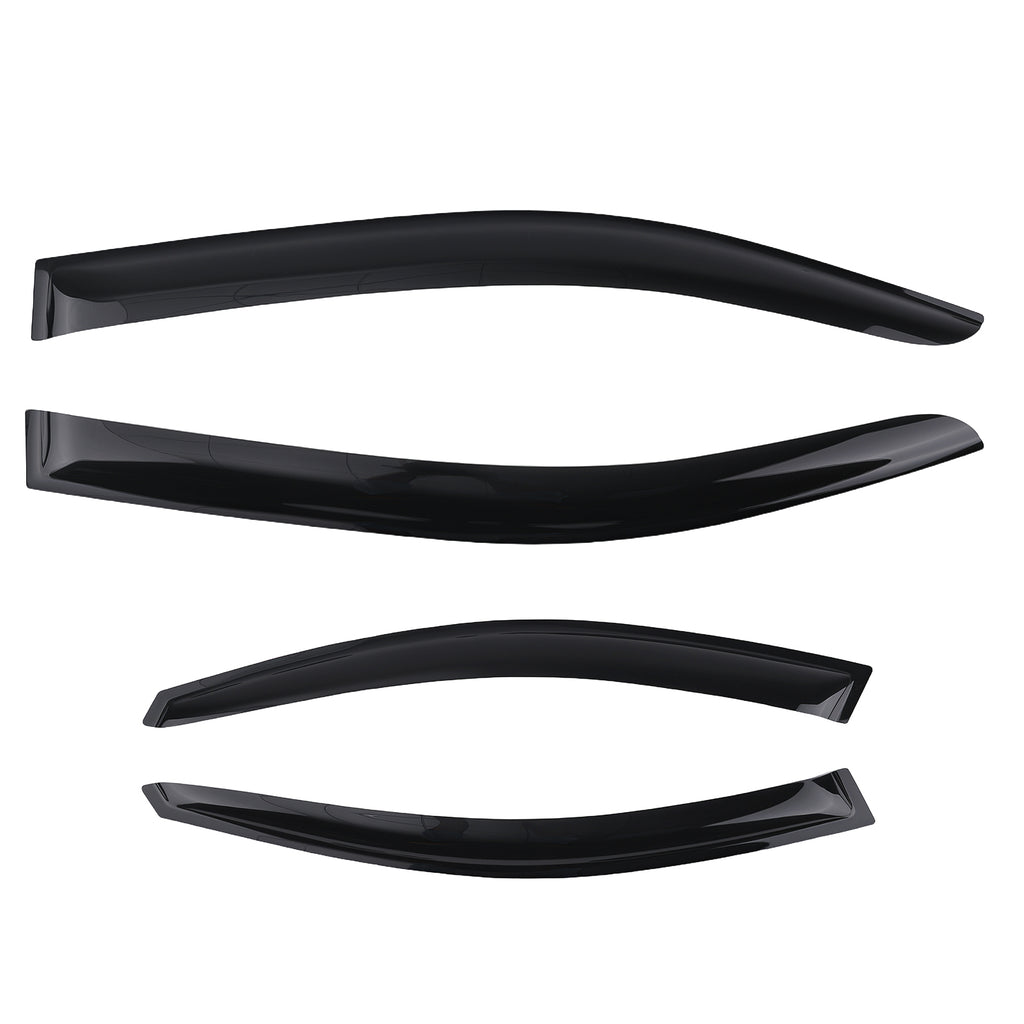 4PC Rain Wind Deflectors geschikt voor SKODA Octavia MK3 Outside Mount Black Tinted