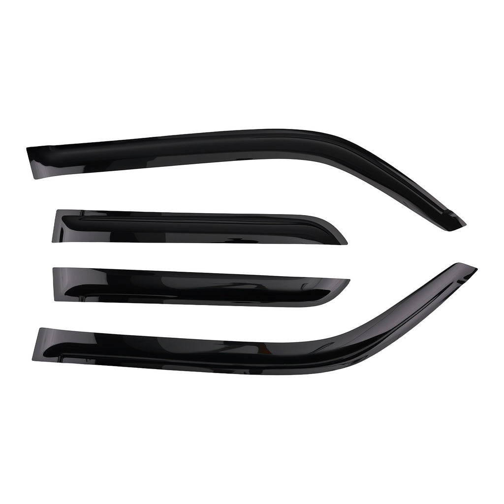 Rain Guards Window Visors geschikt voor Toyota Yaris MK2 2005-2011 5-Door Set Black 4 Pcs