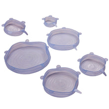 Load image into Gallery viewer, 6pcs Safe Food Grade Silicone Insta Lids Suction Lid-bowl Cover Stretch Lids