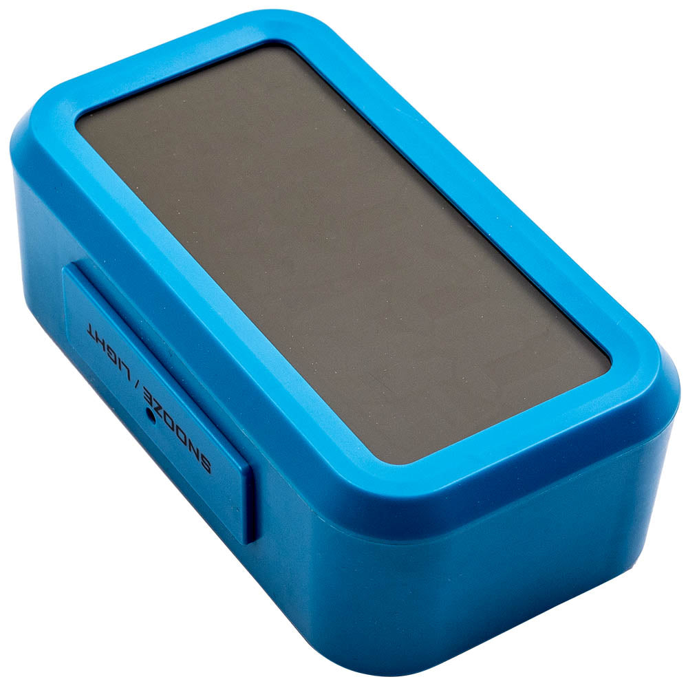 Blue Digital LCD Snooze Electronic Alarm Clock met Backlight Light Control