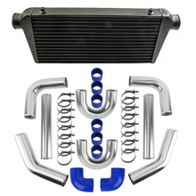 Load image into Gallery viewer, 600 x 300 x 76mm Negro Intercooler + 3 76mm Intercooler Piping Kit Hose Kits
